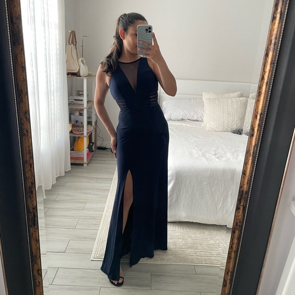 Morgan & Co. Dresses & Skirts - Morgan & Co. Navy Blue Maxi Dress